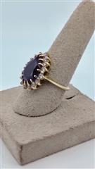 Almandine Garnet Lady's Stone Ring 14K Yellow Gold 5.43g